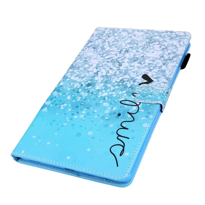 Pattern Printing PU Leather Card Holder Tablet Stand Case for Samsung Galaxy Tab A 10.1 (2019) SM-T510/SM-T515 - Blue Bubble