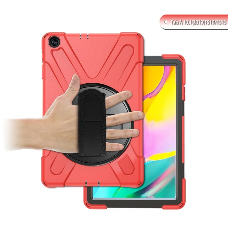 [X-Shape] PC + Silicone Combo Tablet Case for Samsung Galaxy Tab A 10.1 (2019) SM-T515 - Red