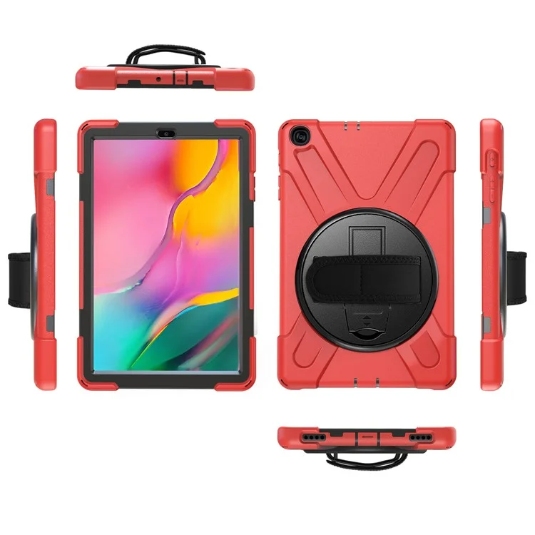 [X-Shape] PC + Silicone Combo Tablet Case for Samsung Galaxy Tab A 10.1 (2019) SM-T515 - Red