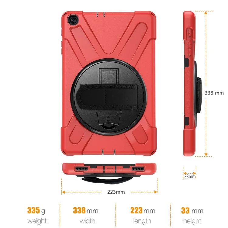 [X-Shape] PC + Silicone Combo Tablet Case for Samsung Galaxy Tab A 10.1 (2019) SM-T515 - Red