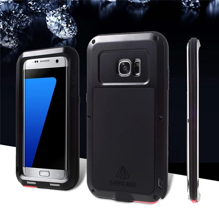 LOVE MEI Shockproof Dropproof Dustproof Case for Samsung Galaxy S7 edge G935 - Black