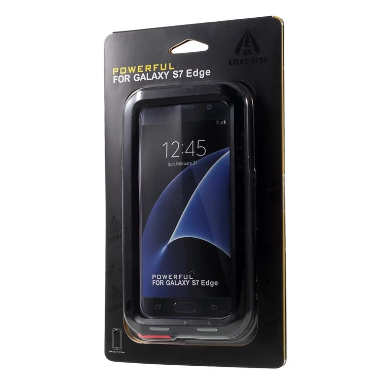 LOVE MEI Shockproof Dropproof Dustproof Case for Samsung Galaxy S7 edge G935 - Black