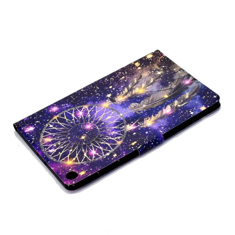 Pattern Printing TPU+PU Leather Tablet Stand Cover with Card Holder for Samsung Galaxy Tab A 10.1 (2019) T510/T515 - Starry