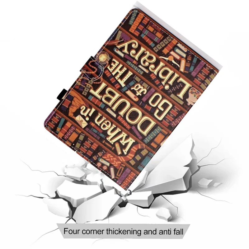 Pattern Printing Leather Tablet Cover with Card Slots for Samsung Galaxy Tab A 10.1(2019) T510 - Book