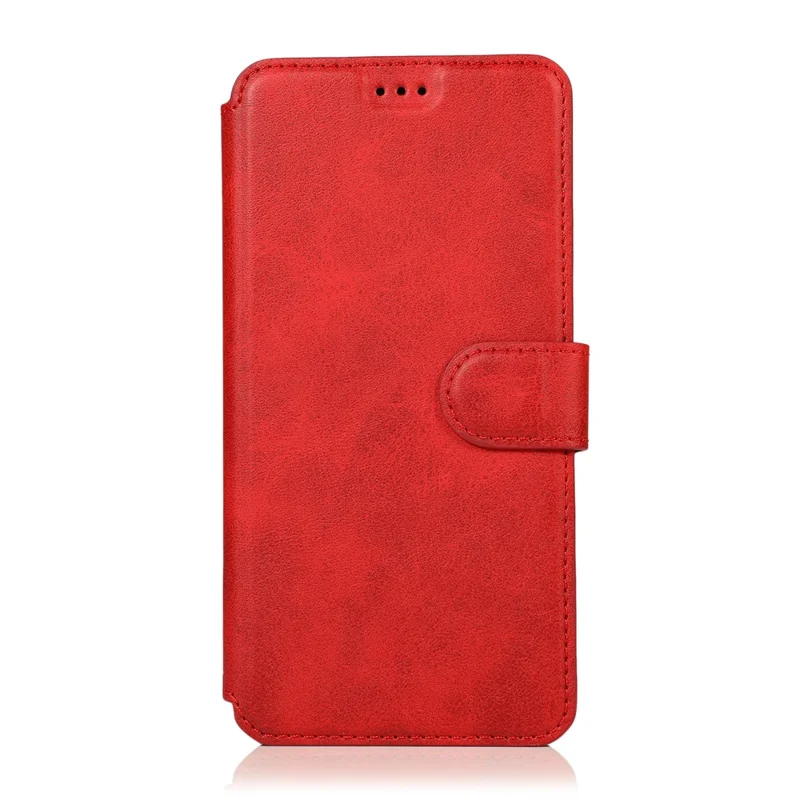 Funda protectora de estilo cartera de piel PU + TPU para Samsung Galaxy A70 - Rojo