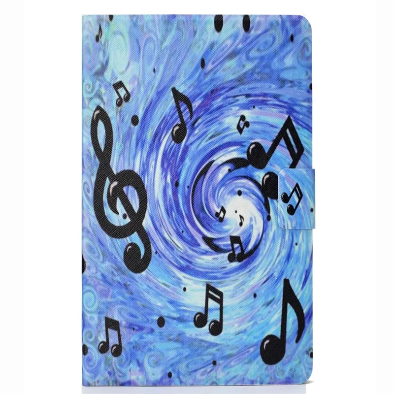 Pattern Printing Card Slots Stand Leather Tablet Cover for Samsung Galaxy Tab A 10.1 (2019) SM-T510 / SM-T515 - Musical Note