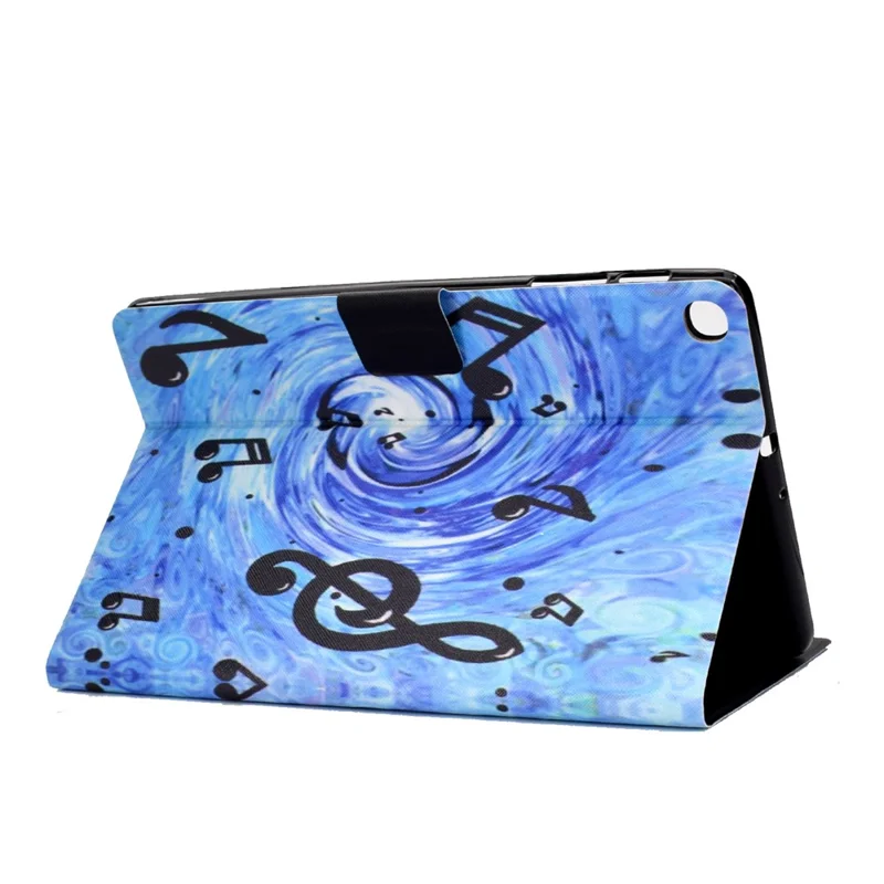 Pattern Printing Card Slots Stand Leather Tablet Cover for Samsung Galaxy Tab A 10.1 (2019) SM-T510 / SM-T515 - Musical Note