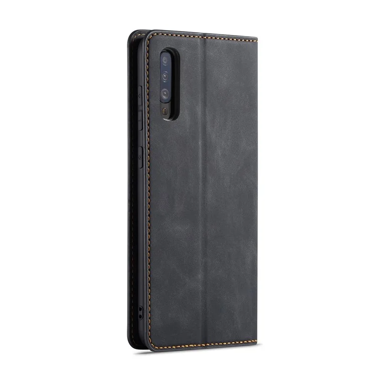 Forwenw Fantasy Series Silky Touch Touch Wallet Stand Case Para Samsung Galaxy A50 / A50S / A30S - Negro