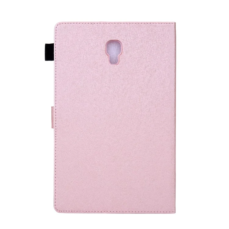 Lines Texture Card Slots Stand Leather Tablet Shell for Samsung Galaxy Tab A 10.5 (2018) SM-T590 / SM-T595 - Pink