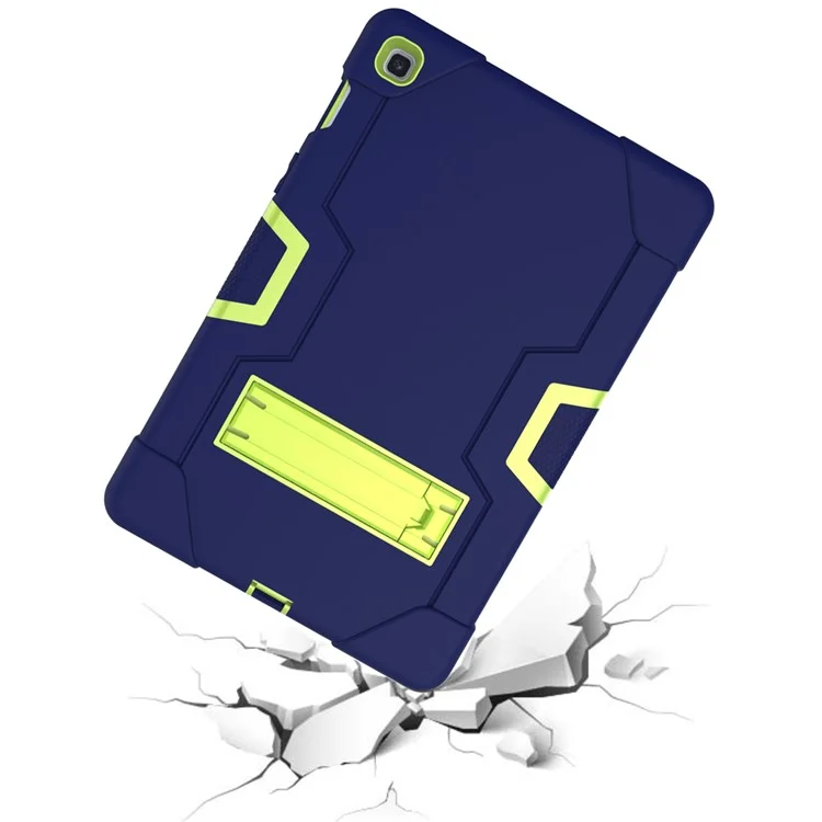 Shock Proof TPU + PC Hybrid Tablet Protective Case with Kickstand for Samsung Galaxy Tab S5e SM-T720 / SM-T725 - Dark Blue / Green