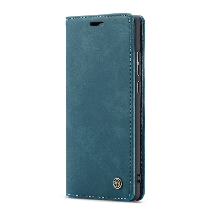 CASEME 013 Series for Samsung Galaxy M10 Retro Flip Leather Phone Case - Blue