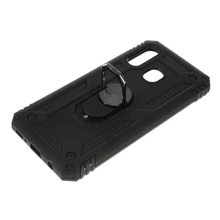 Capa Giratória Militar Anti-queda 2 em 1 para Samsung Galaxy A40 - Preta