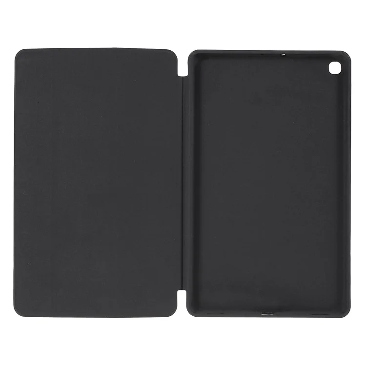 Tri-fold Leather Stand Case for Samsung Galaxy Tab S5e SM-T720 - Black