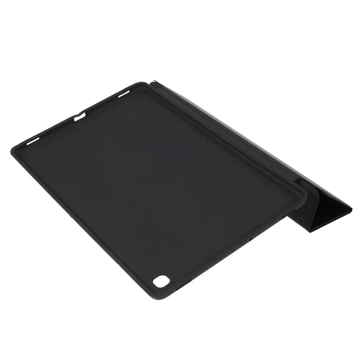 Tri-fold Leather Stand Case for Samsung Galaxy Tab S5e SM-T720 - Black