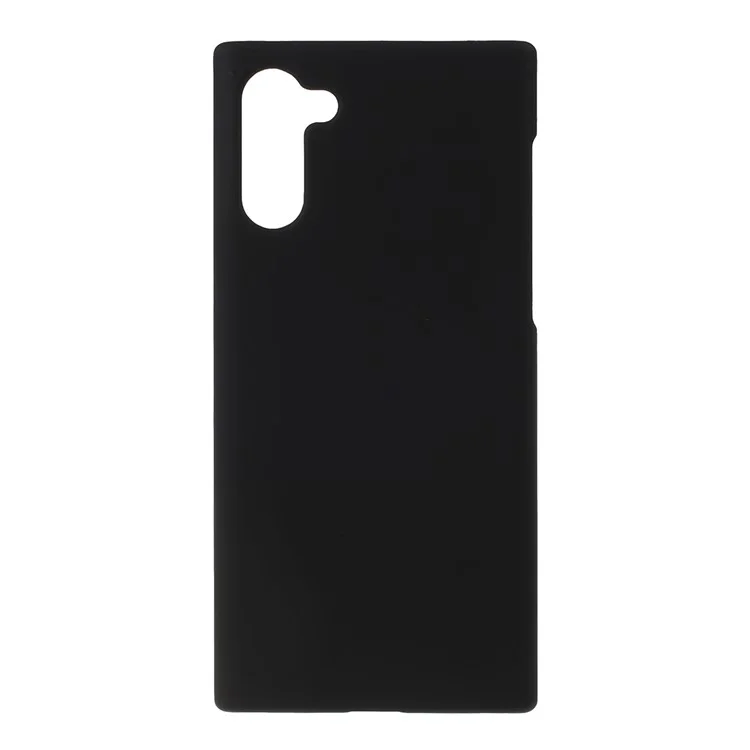 Glänzende gummierte harte PC-Handyhülle für Samsung Galaxy Note 10 / Note 10 5G - Schwarz