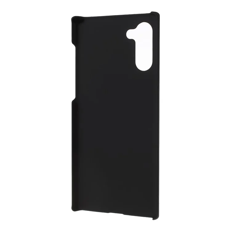 Glossy Rubberized Hard PC Phone Shell Covering Case for Samsung Galaxy Note 10 / Note 10 5G  - Black