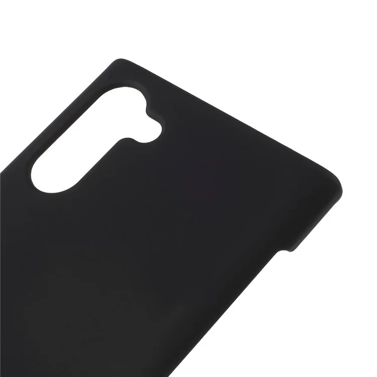 Glänzende gummierte harte PC-Handyhülle für Samsung Galaxy Note 10 / Note 10 5G - Schwarz