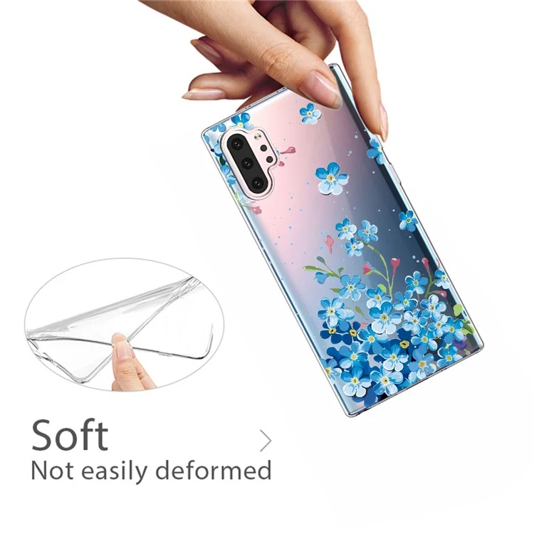 Pattern Printing Clear TPU Cell Phone Case Cover for Samsung Galaxy Note 10 Plus/Note 10 Plus 5G - Statice