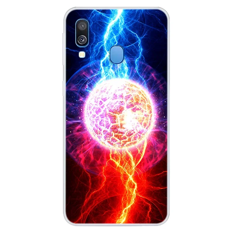 Space Series Pattern TPU Phone Cover für Samsung Galaxy A40 - Stil E