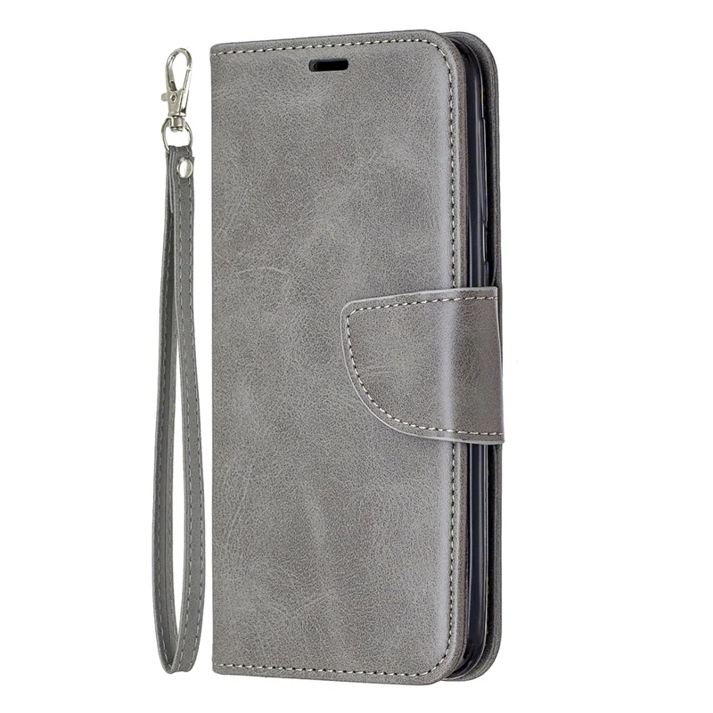 PU Leather Wallet Stand Phone Shell Cover for Samsung Galaxy A20e - Grey