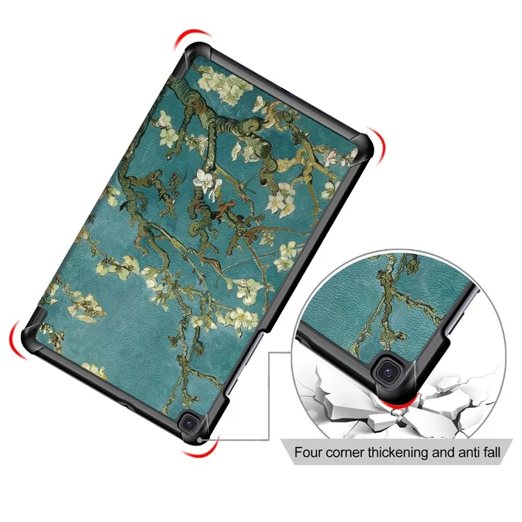 Pattern Printing Tri-fold Stand Leather Tablet Shell for Samsung Galaxy Tab Tab A 8.0 Wi-Fi (2019) T290/ LTE T295 T297 - Wintersweet