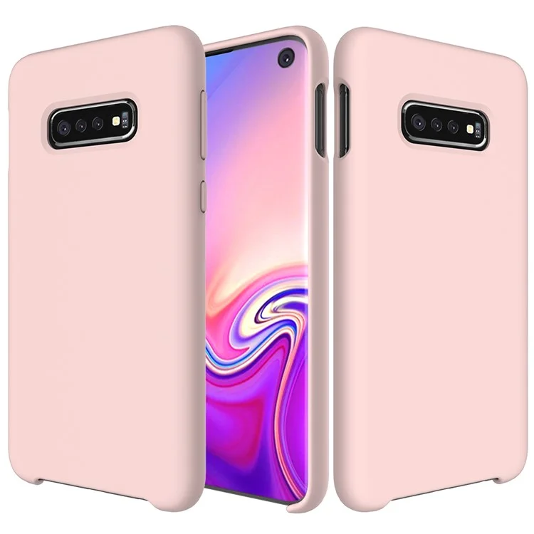 Soft Liquid Silicone Cell Phone Protective Case for Samsung Galaxy S10e - Pink