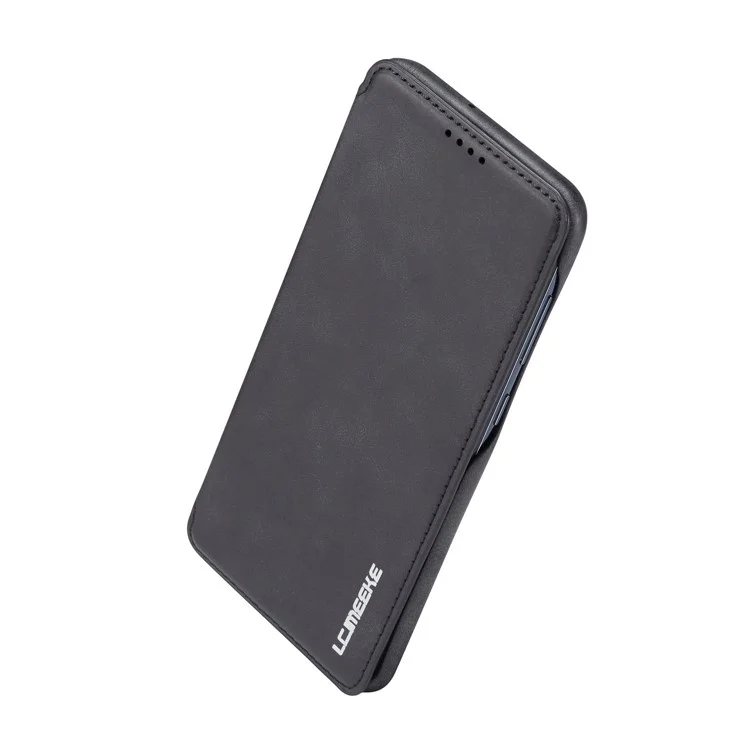 Lc. Basage en Cuir de Style Rétro Imeeke Avec Support de Carte Pour Samsung Galaxy A50 / A50s / A30s - le Noir