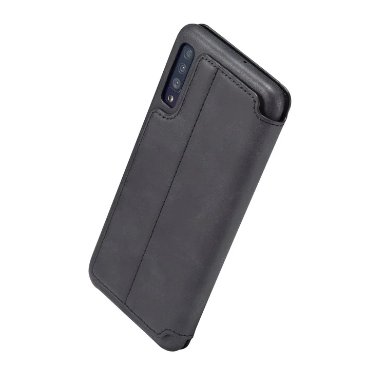 Lc. Basage en Cuir de Style Rétro Imeeke Avec Support de Carte Pour Samsung Galaxy A50 / A50s / A30s - le Noir