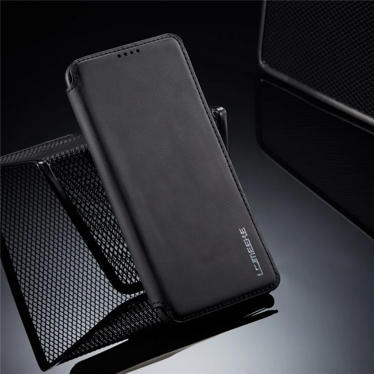 Lc. Basage en Cuir de Style Rétro Imeeke Avec Support de Carte Pour Samsung Galaxy A50 / A50s / A30s - le Noir