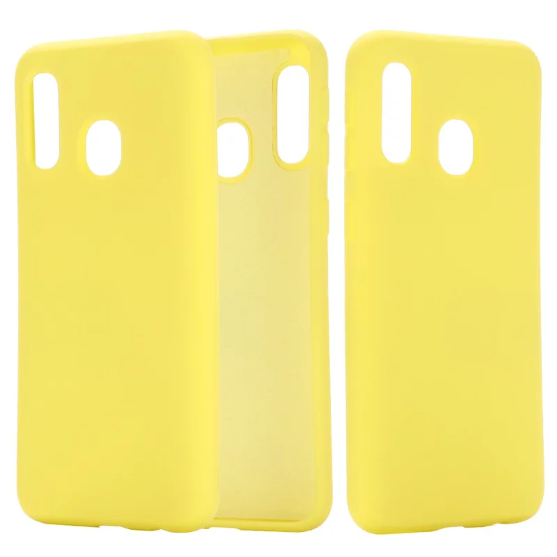 Liquid Silicone Case for Samsung Galaxy A40 - Yellow