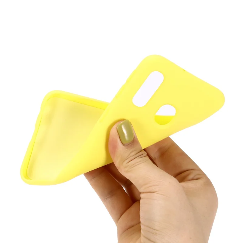 Liquid Silicone Case for Samsung Galaxy A40 - Yellow