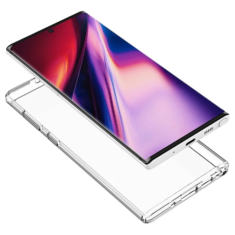 Cascar Acrílico Anti-arañazos Transparente + TPU Espalda Con Células Híbridas Para Samsung Galaxy Note 10 / Nota 10 5g