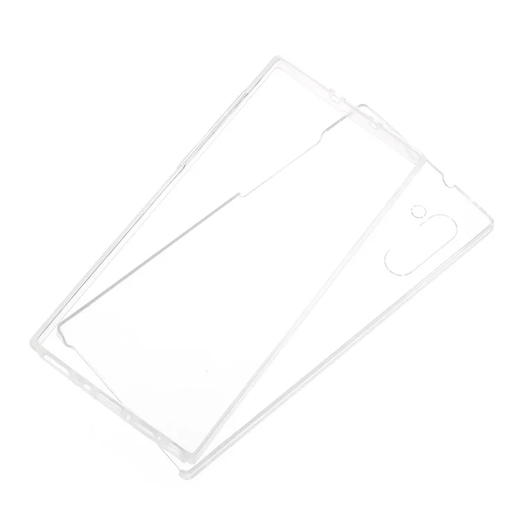 Funda de teléfono híbrida de acrílico transparente + TPU de cobertura completa para Samsung Galaxy Note 10