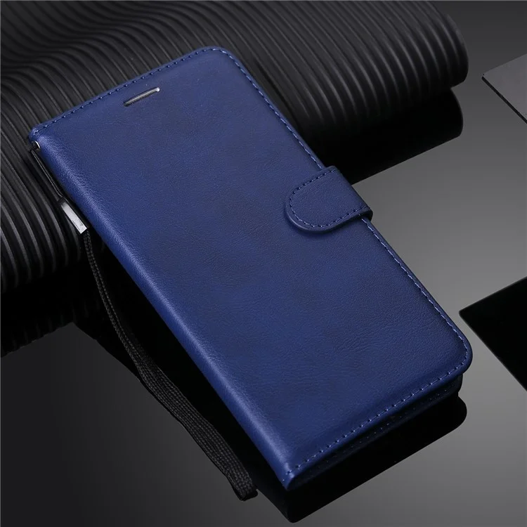 KT Leath Series-2 Wallet Leather Seck Pour Samsung Galaxy A20e - Bleu