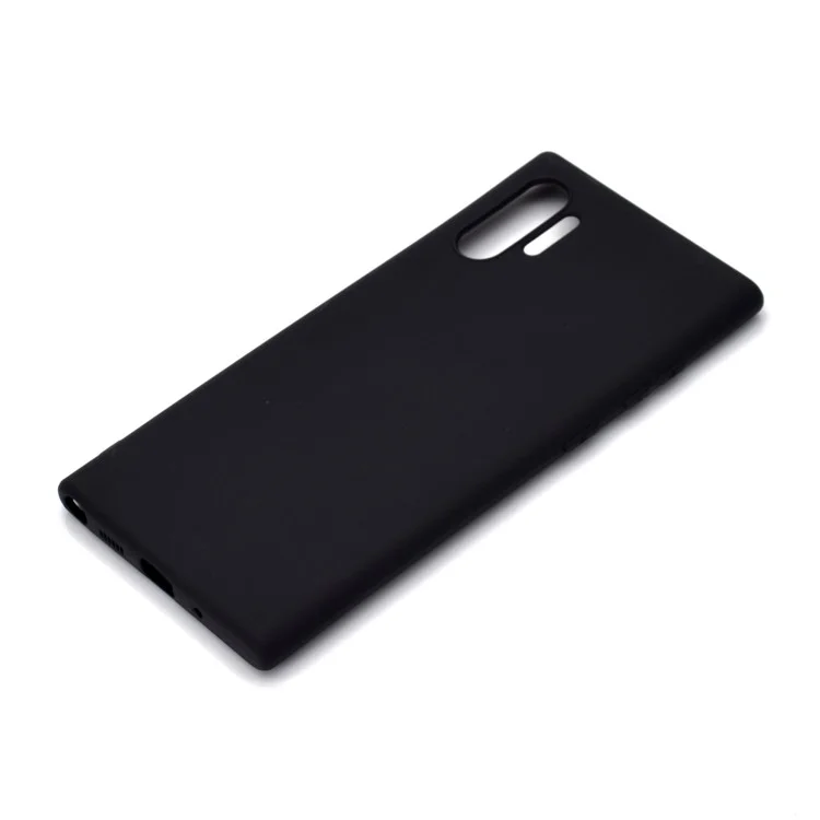 Custodia TPU Glassata Morbida a Colore Solido Per Samsung Galaxy Note 10 Plus/Note 10 Plus 5G - Nero