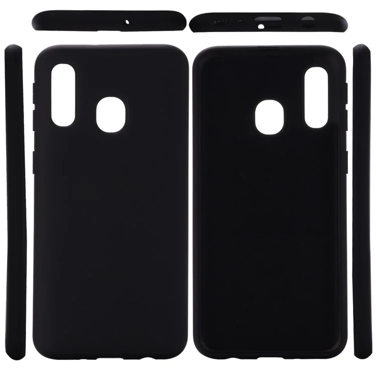 Étui en silicone liquide pour Samsung Galaxy A20e - Noir