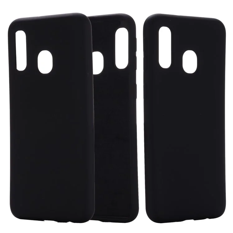Étui en silicone liquide pour Samsung Galaxy A20e - Noir