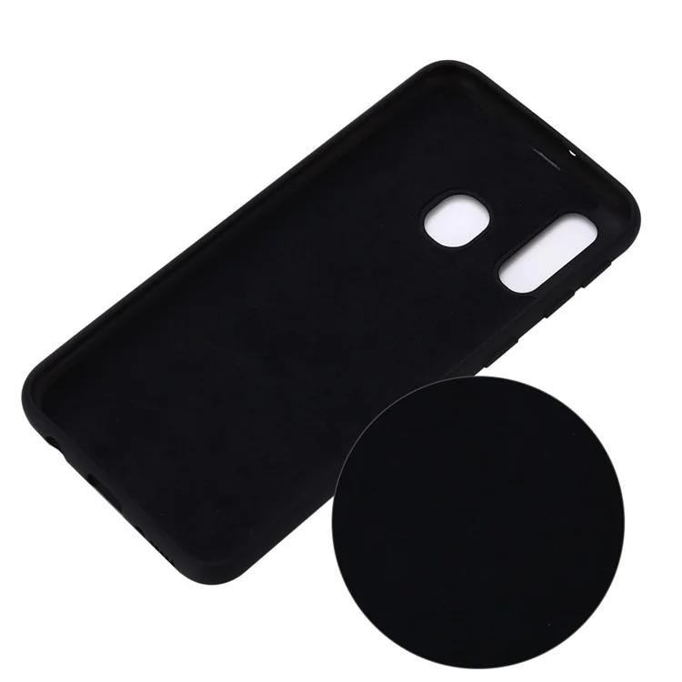 Étui en silicone liquide pour Samsung Galaxy A20e - Noir