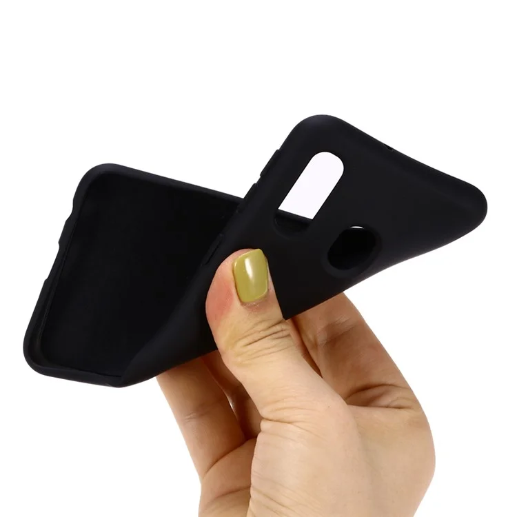 Étui en silicone liquide pour Samsung Galaxy A20e - Noir
