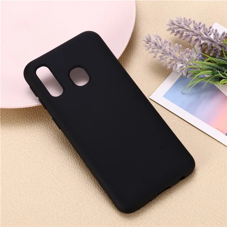 Étui en silicone liquide pour Samsung Galaxy A20e - Noir