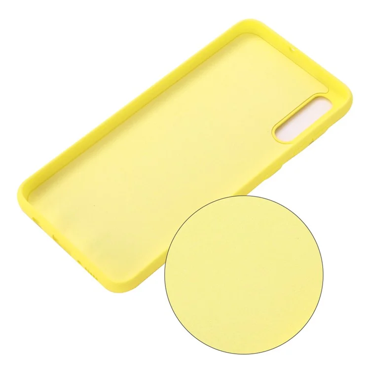 Caso De Silicone Líquido Para Samsung Galaxy A50 / A50s / A30s - Amarelo