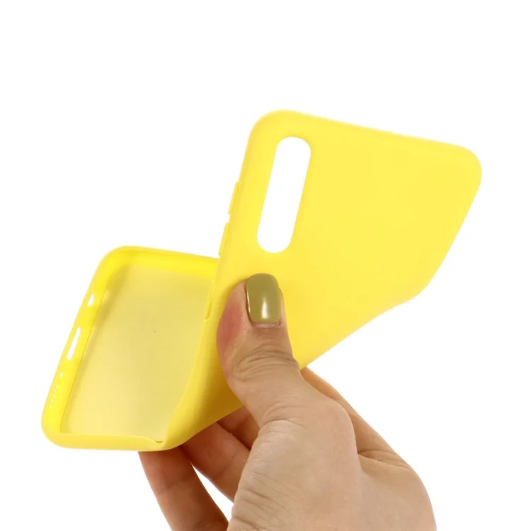 Caso De Silicone Líquido Para Samsung Galaxy A50 / A50s / A30s - Amarelo