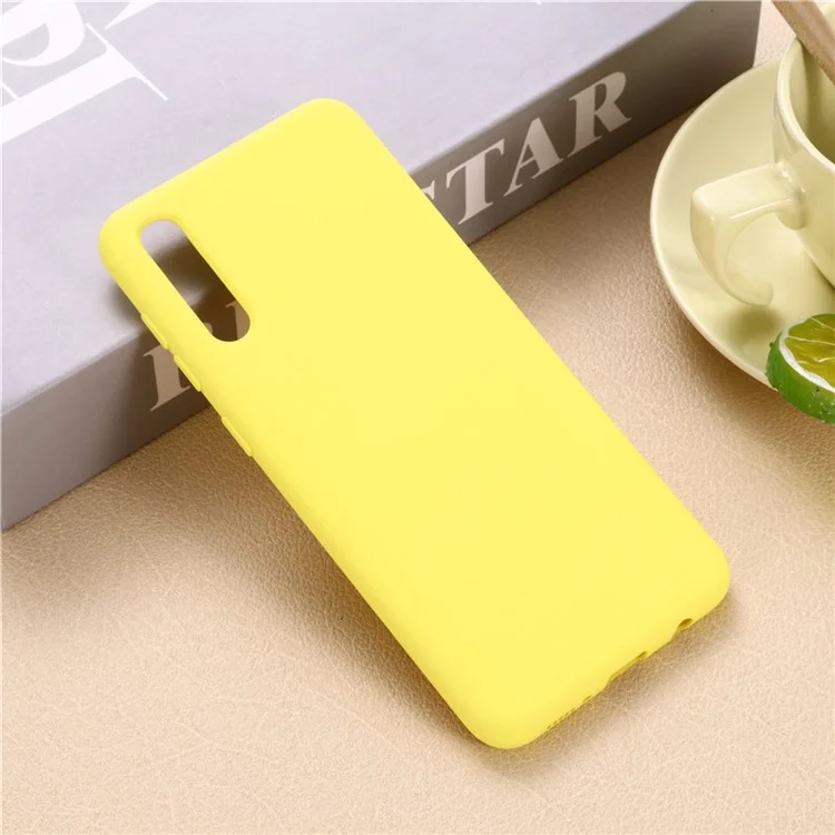 Caso De Silicone Líquido Para Samsung Galaxy A50 / A50s / A30s - Amarelo