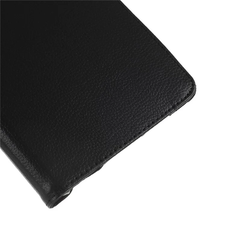 Litchi-Textur PU-Ledergehäuse zum Schutz von Tablet für Samsung Galaxy Tab A 8.0 Wi-Fi (2019) T290/ LTE T295 - Schwarz