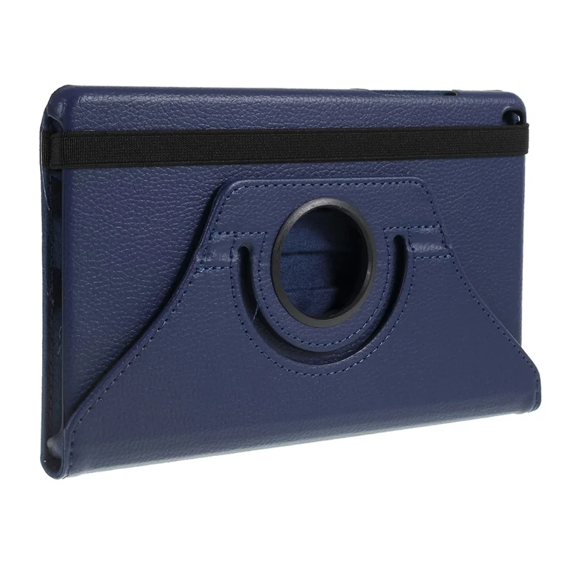 Litchi Texture PU Leather Protective Tablet Case for Samsung Galaxy Tab A 8.0 Wi-Fi (2019) T290/ LTE T295 - Dark Blue