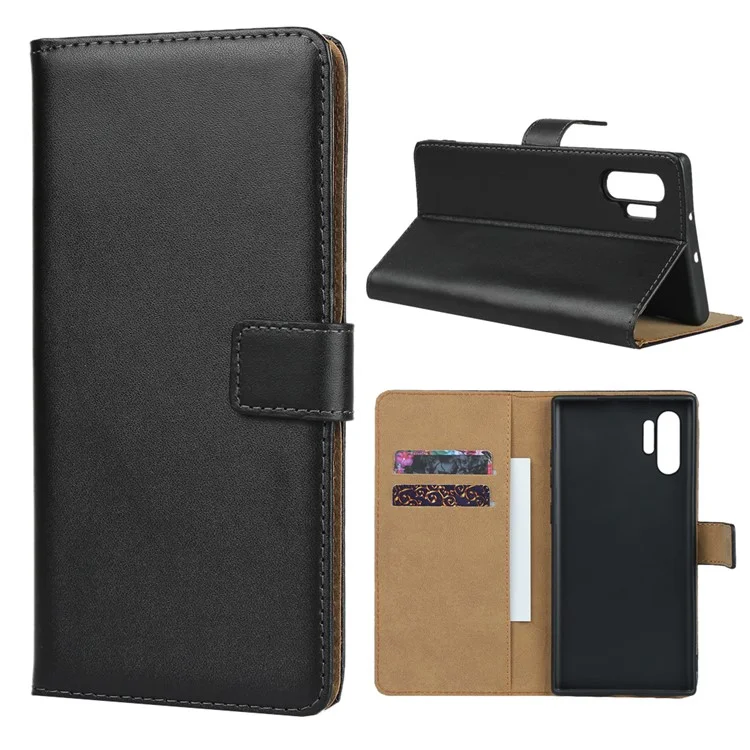 Genuine Leather Phone Case Stand Wallet for Samsung Galaxy Note 10+ / Note 10 Plus / 10 Plus 5G