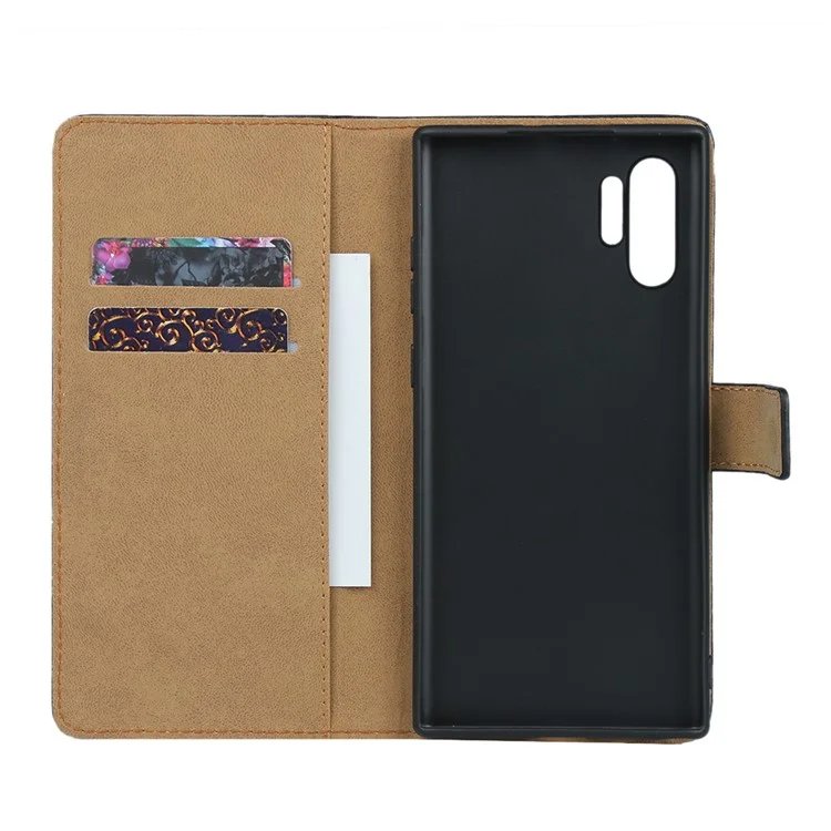 Genuine Leather Phone Case Stand Wallet for Samsung Galaxy Note 10+ / Note 10 Plus / 10 Plus 5G