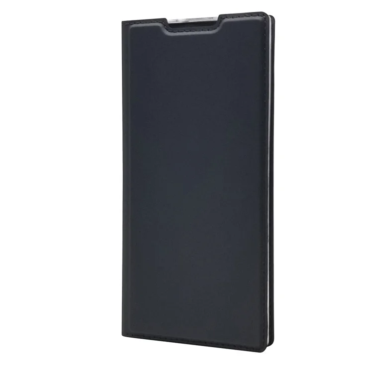 Magnetic Adsorption Leather Card Holder Phone Shell for Samsung Galaxy Note 10 Plus/Note 10 Plus 5G - Black