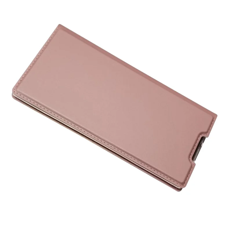 Magnetic Adsorption Leather Card Holder Phone Shell for Samsung Galaxy Note 10 Plus/Note 10 Plus 5G - Rose Gold