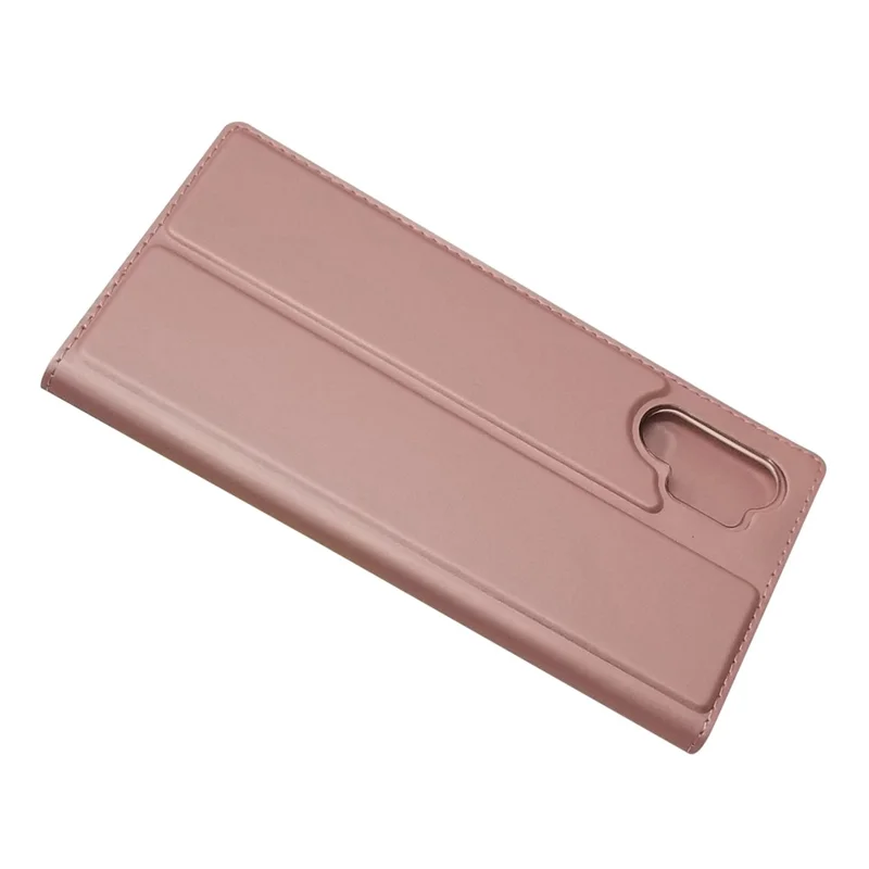 Magnetic Adsorption Leather Card Holder Phone Shell for Samsung Galaxy Note 10 Plus/Note 10 Plus 5G - Rose Gold
